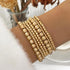 Gold Beaded Bracelets for Women 14K Gold Plated Stackable Bracelet Gold Bracelet Stack Delicate Stackable Gold Bracelets for Women...
