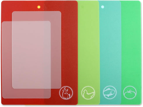 Dexas Chopmat Flexible Cutting Board (Set of 6), Multicolor...