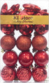 KI Store Red Christmas Balls 34pcs 1.57-Inch Small Christmas Tree Decoration Ornaments for Xmas Tree Holiday Wreath Garland Decor Ornaments Hooks ...