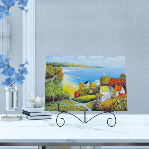 Iron Plate Stand for Display with Folding Design, Picture Stands for Tables, 12 Inch Large Easels for Displaying for Book, Art Piece, Photo and Pl...
