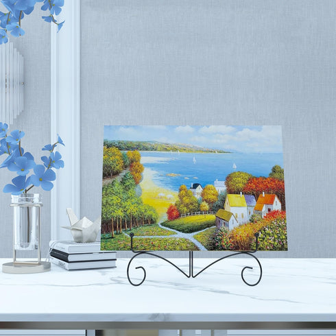 Iron Plate Stand for Display with Folding Design, Picture Stands for Tables, 12 Inch Large Easels for Displaying for Book, Art Piece, Photo and Pl...