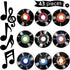 Gejoy 43 Pieces Music Party Decorations Music Notes Cutouts Musical Notes Silhouettes Record Cutouts Rock and Roll for 50's Theme Party Music Part...