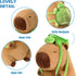 Ditucu Cute Capybara Plush with Turtle Backpack Kawaii Capibara Stuffed Aniamls Toys Plushies Hugging Gifts for Kids Brown 9 inch...
