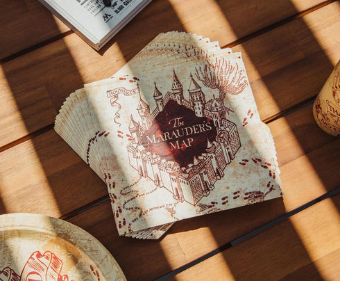 Silver Buffalo Harry Potter Mischief Managed Party Tableware, Paper Plates Cups Napkins Party Pack Set, 60 Piece,Yellow...