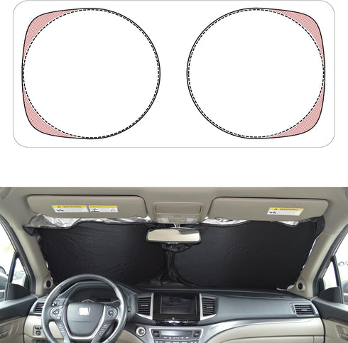 Patented Automotive Windshield Sun Shades for Trucks SUV Minivan Crossover Foldable Front Window Sunshades (D3)...