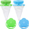 4 Pieces Reusable Washing Machine Lint Catcher Household Washing Machine Lint Mesh Bag Hair Filter Net Pouch Washer Hair Catcher (Green, Blue)...