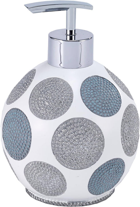 Avanti Linens - Soap Dispenser/Lotion Pump, Countertop Accessories, Stylish Home Decor (Dotted Circles Collection)...