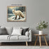 Posterizer 1 pcs-white arctic fox in snowy winter scene-oil painting style 3-Art for Animal Lovers-Landscape & Nature Art-Decor for Home & Office-...