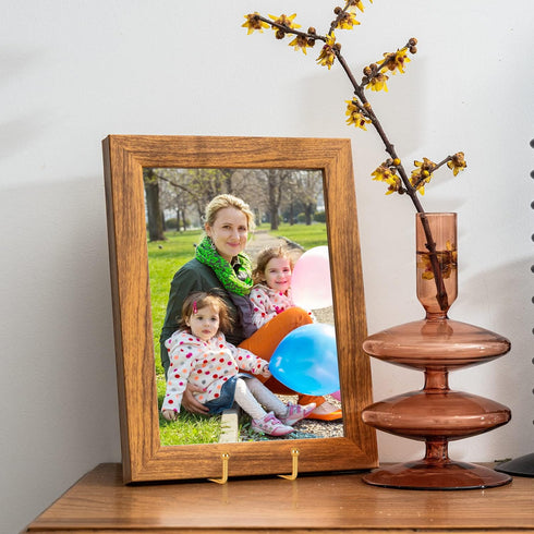 IBosins 5 Pack 6 Inch Plate Holder Display Stands, Metal Gold Frame Stand for Picture, Book, Photo Easel, Creation, Collectibles...
