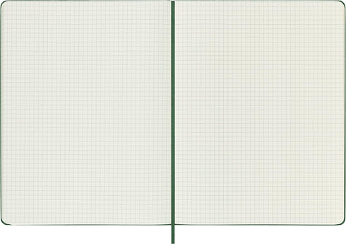 Moleskine Classic Notebook, Hard Cover, XL (7.5" x 9.5") Squared/Grid, Myrtle Green, 192 Pages...