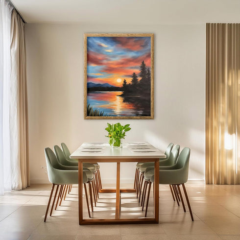 Posterizer 1 pcs- sunrise and sunset-landscape nature scene 1-Landscape & Nature Art-Floral Botanical Art- Decor for Home & Office- unframed wall ...