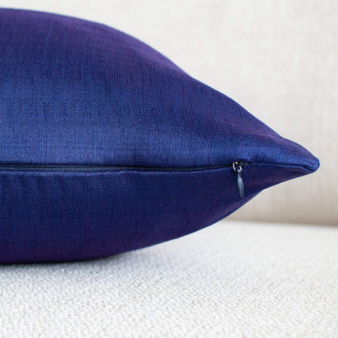 The White Petals Navy Blue Euro Sham Covers for Sofa, Couch & Bed (26x26 inch, Pack of 2)...