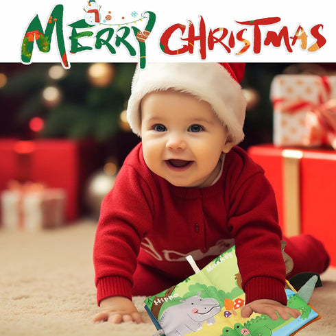 Baby Books 0-6 Months, Baby Toys 6 to 12 Months, Touch Feel and Sound Infant Tummy Time Toys, Baby Boy Girl Christmas Stocking Stuffers Easter Bir...