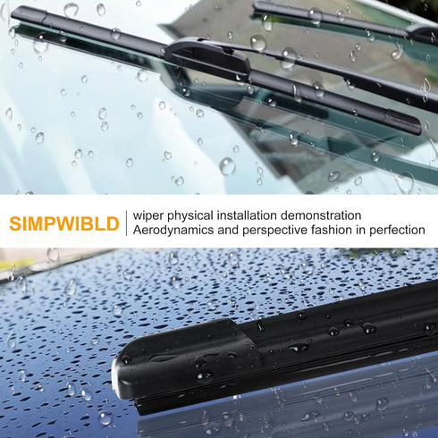 Wiper Blades, 22" and 21" Windshield Wipers (Pack Of 2), Automotive Replacement Windshield Wiper Blades That Meet Or Exceed OEM Quality And Durabi...