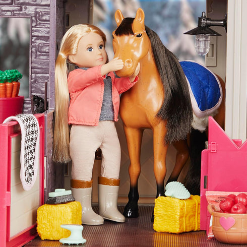 Lori – Toy Horse Set for Mini Dolls – Horse Accessories – Play Food, Saddle, Trophy & More Grooming Toys – Playset for Kids – 3 Years + – Saddle U...