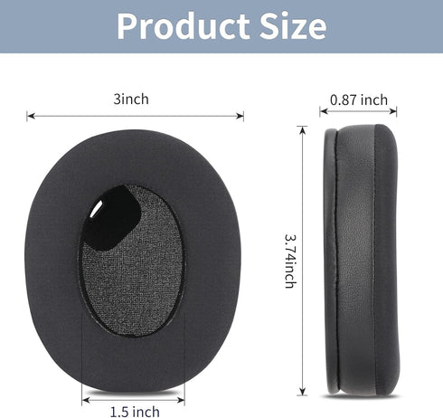 Replacement Cooling-Gel Ear Pads for Sony WH-1000XM4,High-Density, Shock-Absorbing Foam,Ice Silk Fabric (Black)...