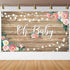 Rustic Wood Baby Shower Backdrop Banner Oh Baby Floral Baby Shower Decorations Background for Girls and Boys Wood Floor Flower Wall Newborn Birthd...