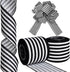 Ribbon for Crafts Wired - Black and White Striped Polyester Wired Ribbon, 2 Rolls 10 Yards 2.5 Inch Wired Ribbon, Christmas Ribbon Wired, Craft Ri...