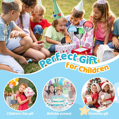 4 Pcs Parachute Toys for Kids 1 2 3 4 5 6 7 8 9 Year Old Boys and Girls Gifts Outdoor Flying Toys for Toddler Coolest Gifts for Teen Boy and Men...