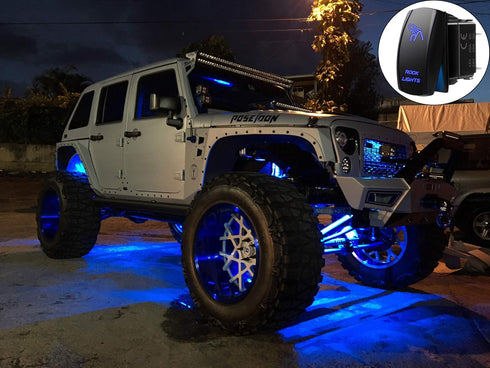 Xislet 5-Pin Rock Lights Rocker Switch Toggle Button Compatible with UTV ATV Polaris RS1 Ranger RZR Can-Am X3 Spyder F150 Truck Jeep Rocker Switch...