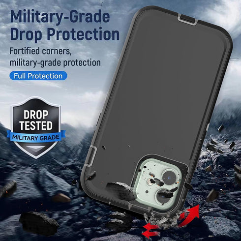 YmhxcY for iPhone 12 Case & iPhone 12 Pro Phone Case Shockproof Dropproof Dust-Proof Drop Proof 3-Layer Durable Phone Case Heavy Duty Protection P...