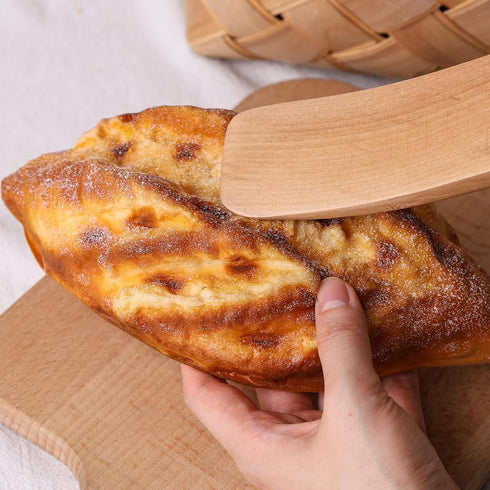 HANSGO Wooden Sourdough Spatula, Spurtle for Sourdough Starter 11" Natural Wooden Kitchen Utensil for Spreading Cooking Mixing Non Stick Cookware...