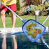 Swimming Pool Leaf Skimmer Net, with 5 Sections Telescopic Aluminum Pole & Nylon Medium Fine Mesh Pool Net, Pool Cleaning Tool for Removing Leaves...
