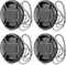 ChromLives 58mm Lens Cap with Lens Cap Leash Hole Bundle Compatible with Nikon Canon DSLR Cameras (58mm)- 4 Pack...