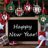 Jetec 12 Pcs Christmas Ball Picture Ornament Bulk Wooden Photo Frame Ornaments Plaid Hanging Decorations for Christmas Tree(Red and Black, Black a...