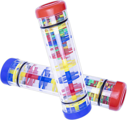 2 Pack Rain Sticks for kids Instruments for Toddlers 1-3, 8 Inch Rain Stick wobble toys for babies Rainstick Rainmaker Sensory Toys for Autistic C...