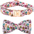 Elegant little tail Dog Collar, Christmas Dog Collar Gingerbread Man Print Holiday Pet Collar Dog Bow Collar Pet Durable Adjustable Girl Boy Dog C...