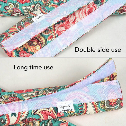 OUGAR8 Refrigerator Door Handle Covers Handmade Decor Protector for Ovens, Dishwashers.Keep Your Kitchen Appliance Clean from Smudges, Food Stains (Retro Rose, 14.5"*4")