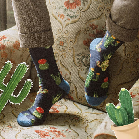 BISOUSOX Men's Dress Socks Funny Fun Colorful Crazy Funky Crew Socks for Men Novelty Happy Cotton Size 9-12...