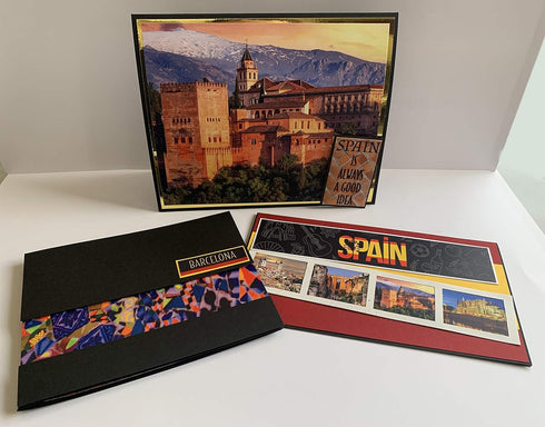 Reminisce Spain Collection Scrapbook Kit Paper Crafts, Multi Color Palette, 12x12 inches...