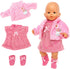 ENOCHT 3 Pieces Baby Doll Clothes Pink Dress with Coat Socks for 14-18 Inch Doll Sweet Cute Doll Clothes for New Born 15 Inch Baby Dolls...