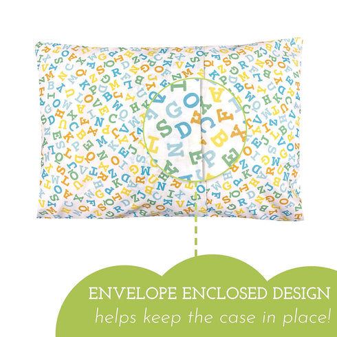Little Sleepy Head Youth Pillow Case - 100% Made Cotton & Hypoallergenic Pillow Case - Snug Fit Envelope Pillowcase Enclosure - Youth Pillow 16x22...