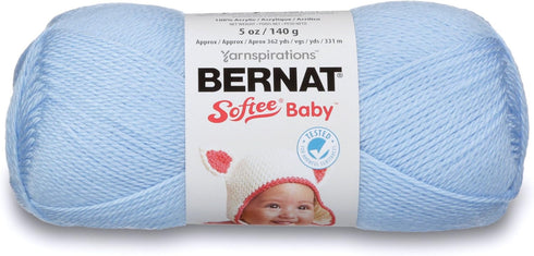 Bernat Softee Baby Yarn, 5 oz, Gauge 3 Light, Pale Blue...
