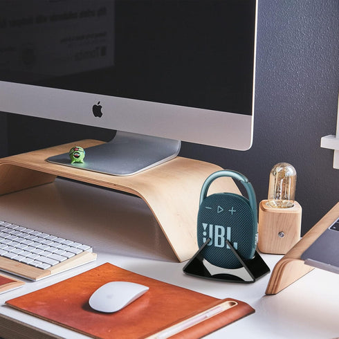 TXEsign Desktop Stand for JBL Clip 3&Clip 4 Bluetooth Speaker, Acrylic Table Stand Holder Speaker Stand Base Mount Desk Display Stand Isolation Sp...