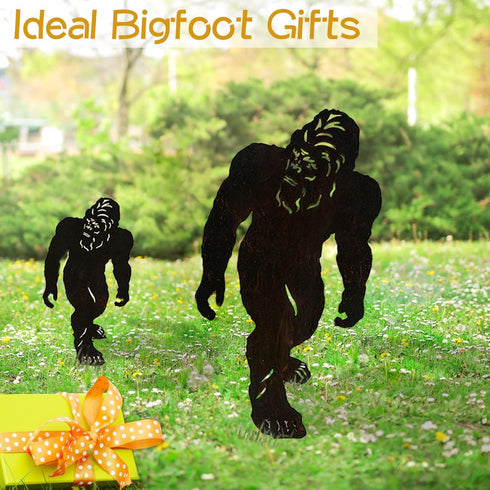 Bigfoot Garden Decor Metal Stake - Set of 2 Big Foot Sasquatch Gifts Yard Art Decorative Garden Stakes for Outdoor Decor, Yard, Patio, Lawn Decora...