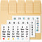 50 Manila Index Card Dividers 3x5, Index Card Box Dividers with Tabs & 108 Alphabet and Easy-Read Stickers for Recipe Cards 3x5, Recipe Card Divid...
