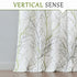 FMFUNCTEX Linen Semi Sheer Curtains for Bedroom, Sage Green White Curtains 54 Inches Long for Living Room, Grey Tree Branch Print Curtain Light Fi...