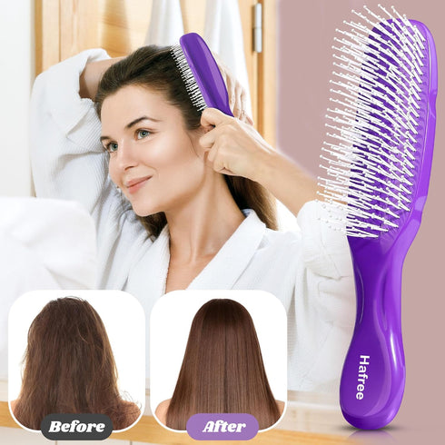 Hair Brush, Detangler Hair Brushes for Women, Men with Long, Curly, Thick Hair, Best Wet or Dry Detangling Travel Hairbrush, Hair Care Styling Too...