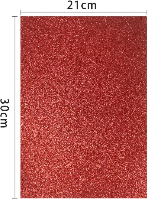 Misscrafts 20pcs Glitter Felt Sheets Solid Glitter Fabric 21 x 30cm Craft Felt 20 Colors for DIY Bag Hair Clips Hat Making...