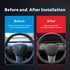 Tesla Interior Decoration Protection Patch, Suitable for Model Y/3 Steering Wheel Button Decoration Patch (Matt Withe)...