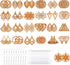 222 Pieces African Wooden Dangle Earring Making Kit, includes 48 Pieces Wooden DIY Earring Pendants 100 Pieces Jump Rings 50 Pieces Earring Hooks ...