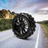 JIUWU 4pcs RC 1:10 Rubber Tires Car Crossing Wheels Rims Hex 12MM Black...