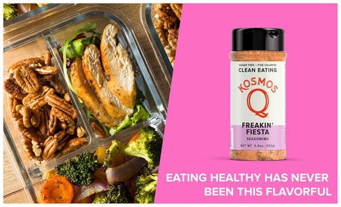 Kosmos Q Freakin’ Fiesta Seasoning, Southwest All-Purpose Spice Mix for Chicken, Tacos, Rice & Veggies, Bold Flavor with Garlic, Paprika, Chili & ...