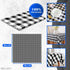 Buffalo Plaid Tablecloth 35 ? 35" - Black and White Checkered Tablecloth Style, Machine Washable Polyester, Waterproof, Easy to Care, Durable Smal...