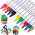 Paint Pens Markers Never Fade Quick Dry and Permanent, 12 Color Oil-Based Waterproof Paint Marker Pen Set for Rocks Painting, Stone, Wood, Fabric,...