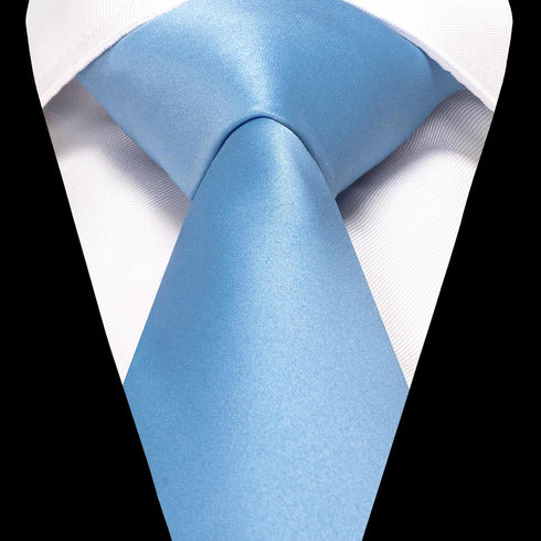RBOCOTT Solid Color Tie and Pocket Square Set for Men...